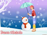 Sfondi Natale pupazzo di neve